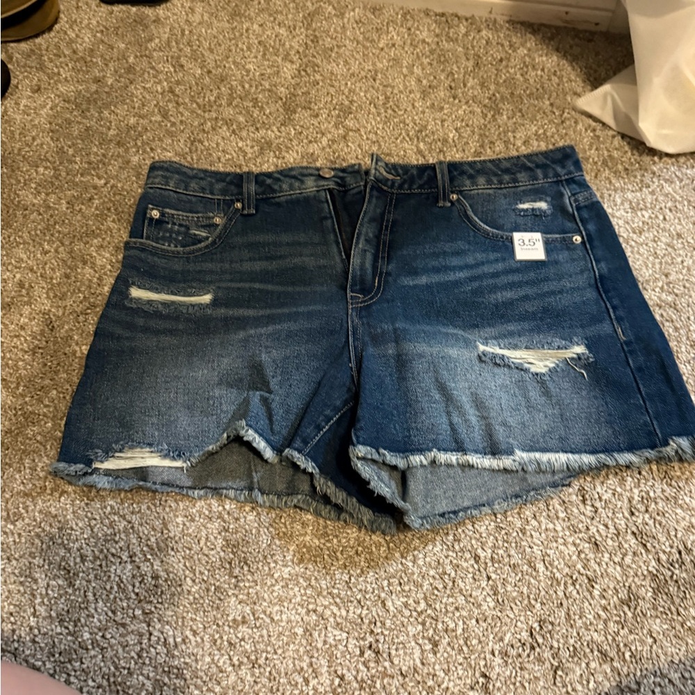 💙4 for $30💙 Time and Tru Blue Jean Shorts Distressed Cut-Off
